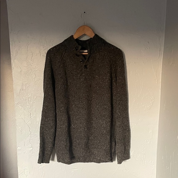 Marine Layer Men's Charcoal Gray Shawl Collar Merino Wool Sweater sz Large - Picture 1 of 8